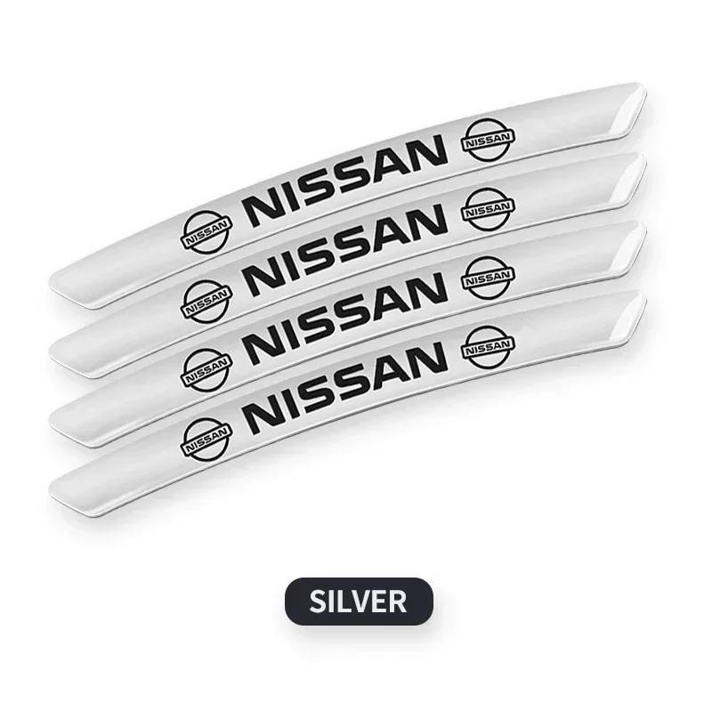 2025 For Nissan 4pcs Aluminum Car Badge Styling Wheel Hub Rims Decor Stickers For Nissan Nismo Juke Note Versa Almera X-Trail Xt