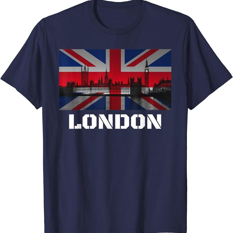 Souvenir London City Vintage Uk Flag British T Shirt