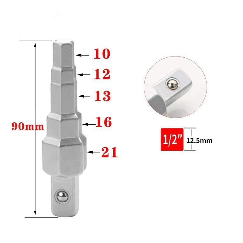 10-21mm Composite Inner Square Pagoda Ratchet Step Wrench Radiator Valve Pump Disassembly Tool