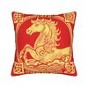 New Year  Horse Happy Chinese New Year  Pillow Cover  Retro Pillow Case For Chair Sofa Home Decor Graphic Pillowcases