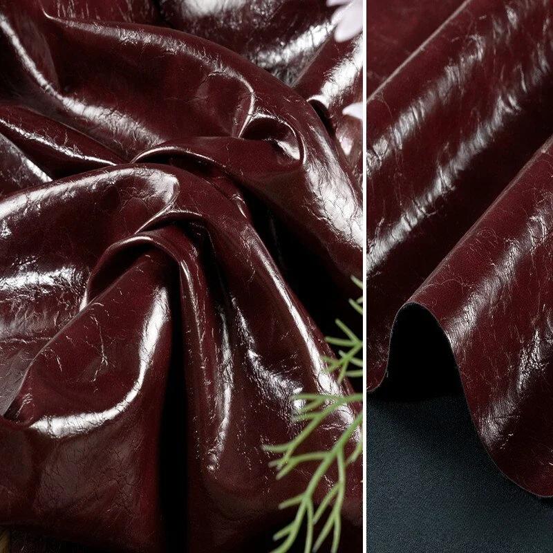 Oil Leather Pu Leather Mirror 100x138cm Fabric Waterproof Leather Diy Jacket Leggings Tights Dress Clothing Designer Fabric