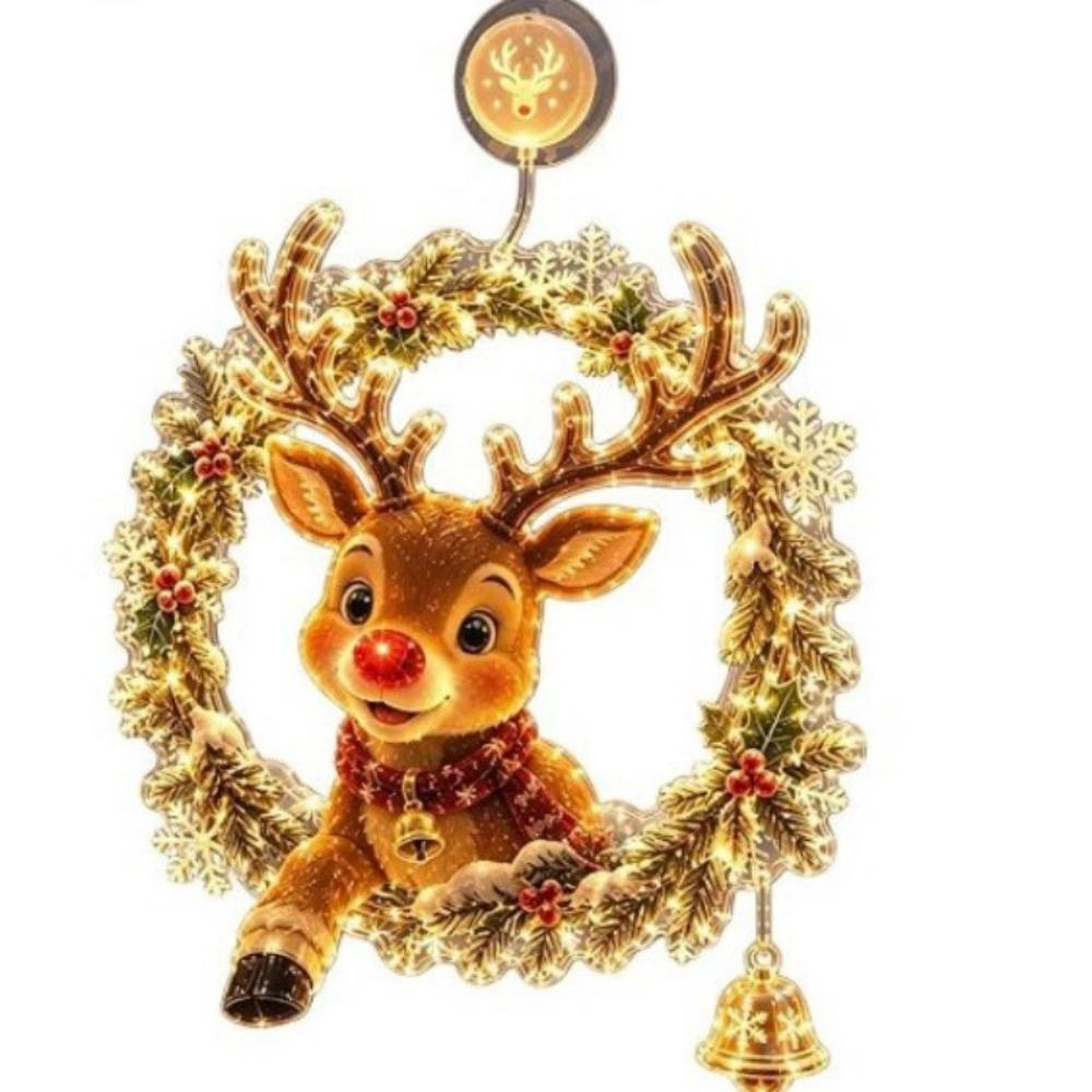 Suction Cup Christmas Window Lights Hanging Window Decorations  Home Party Decorations