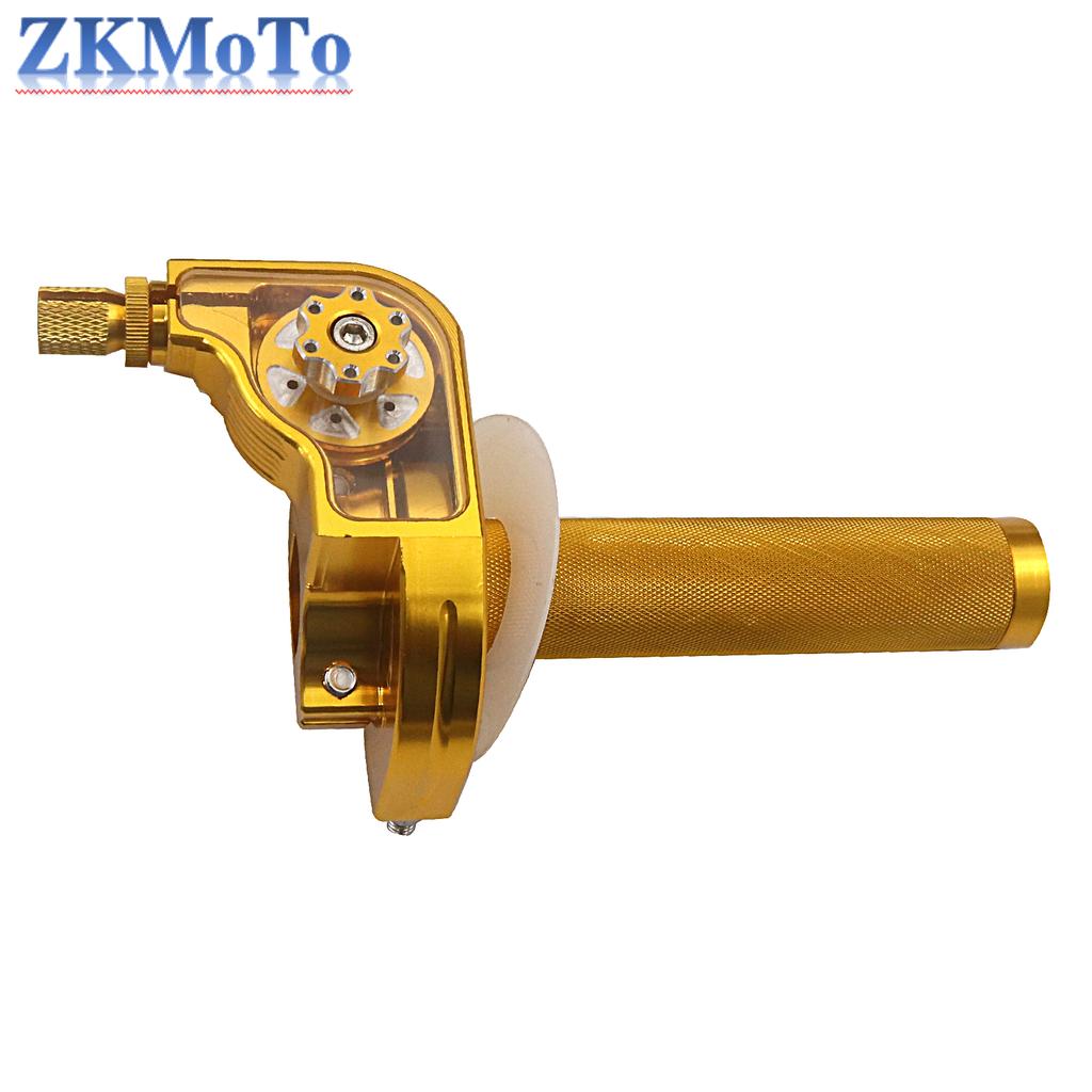 Universal Motorcycle CNC Aluminum Accelerator Throttle Twist Grips Handlebars Throttle Cable For KTM Yamaha Kawasaki Honda Parts