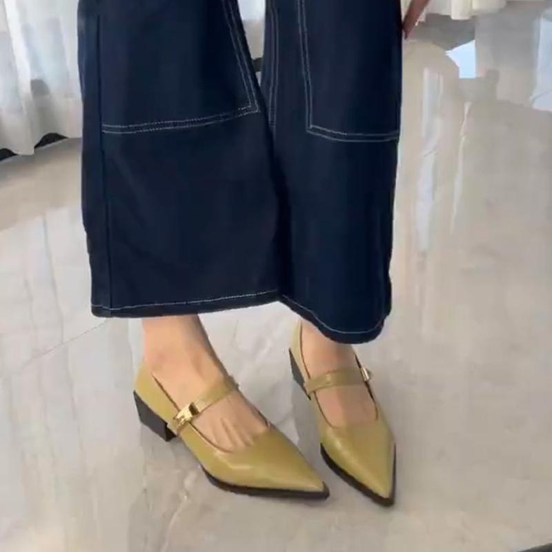 Fashion Fashion High-quality Woman Shoes 2025 Autumn New Women's Pointed Mary Jane Shoes Simple Temperament Women Casual Shoe Zapatos