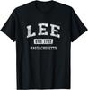 Lee Massachusetts MA Vintage Sports Established Design T-Shirt