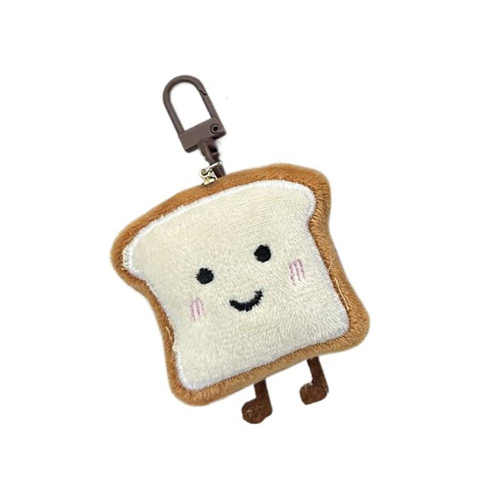 Toast Bread Plush Bread Keychain Keychain Bread Keyring Soft Cute Key Chain  Children's Kids