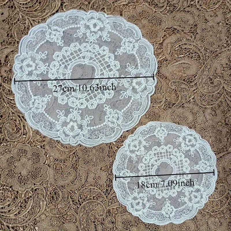 French Lace Embroidered Placemats, Bedside Tables, Tablecloths, Furniture Decorations, Vintage Gauze Cushions, Photo Props, And