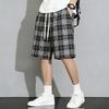 Men's Plus Size Plaid Casual Shorts – Elastic Waist Drawstring Loose Fit Summer Shorts (5XL-11XL)