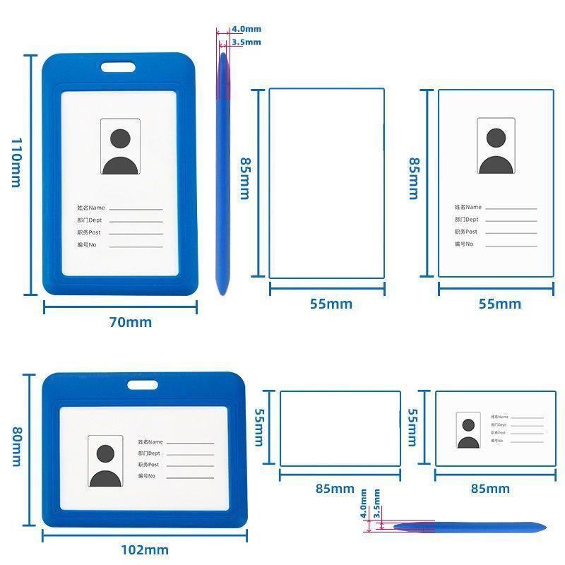 Hard Plastic Card Case With Clip Retractable Double Side Employee Office School Factory Name Card ID Badge Holder License Pass