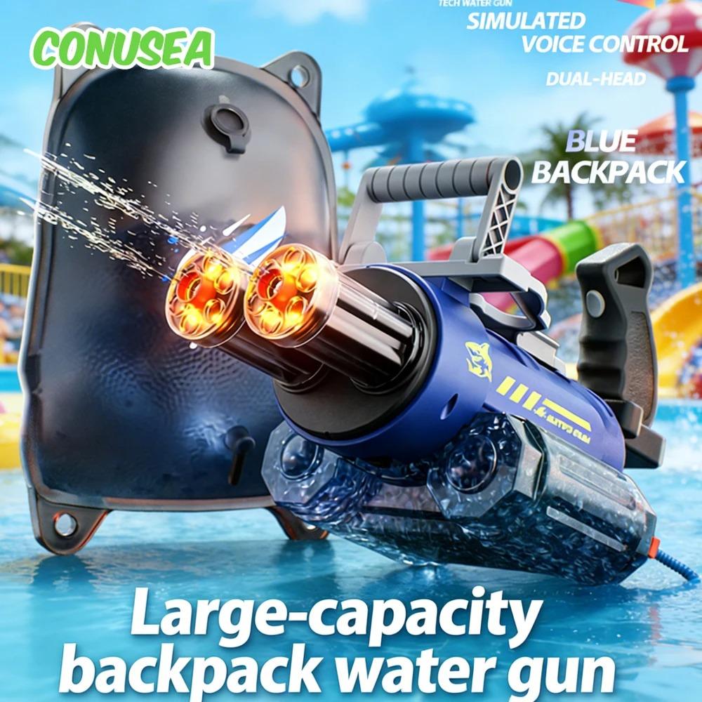 Voice Control Water Gun Automatic Electric Pistol Large-capacity Backpack Watergun Outdoor Beach Games for Adult Kids Children