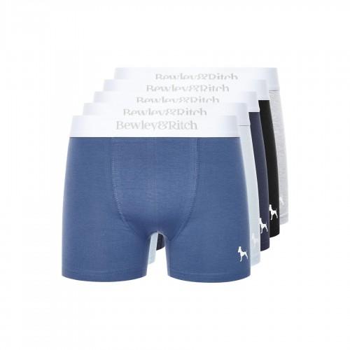 Bewley & Ritch Boxer da uomo Albireo (Confezione da 5) S nero