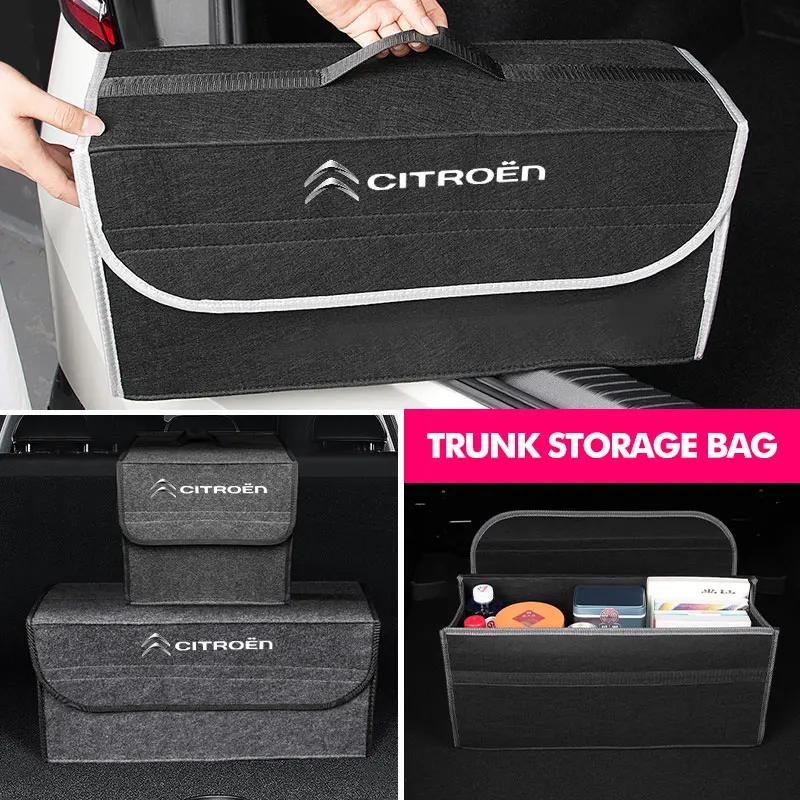 Felt Car Trunk Storage Box Folding Travel Organizer Tool Case For Citroen C4 C3 C5 C1 C2 C6 VTS C4L DS3 DS4 DS5 Grand Berlingo aik256