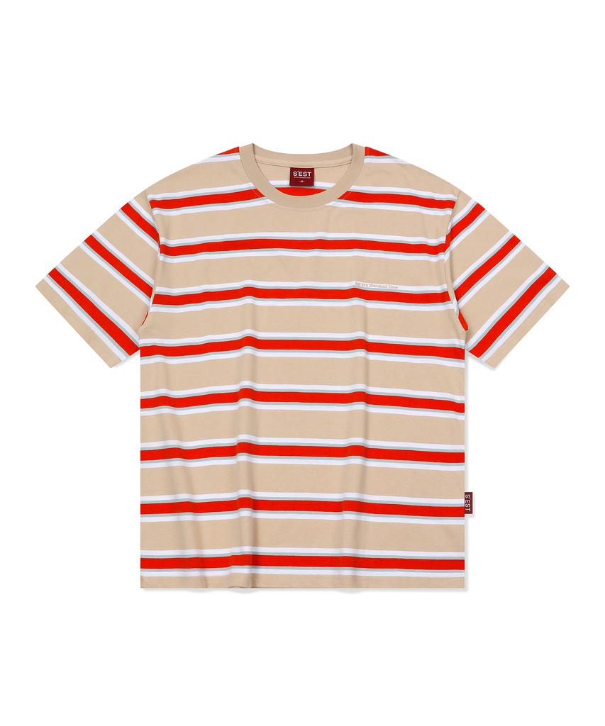S'EST Multi Stripe T-Shirts Beige