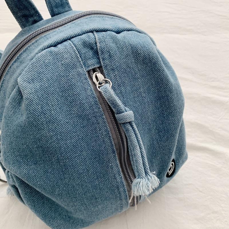 Denim Backpack Lightweight Casual Women Outdoor Sports Mini Backpack