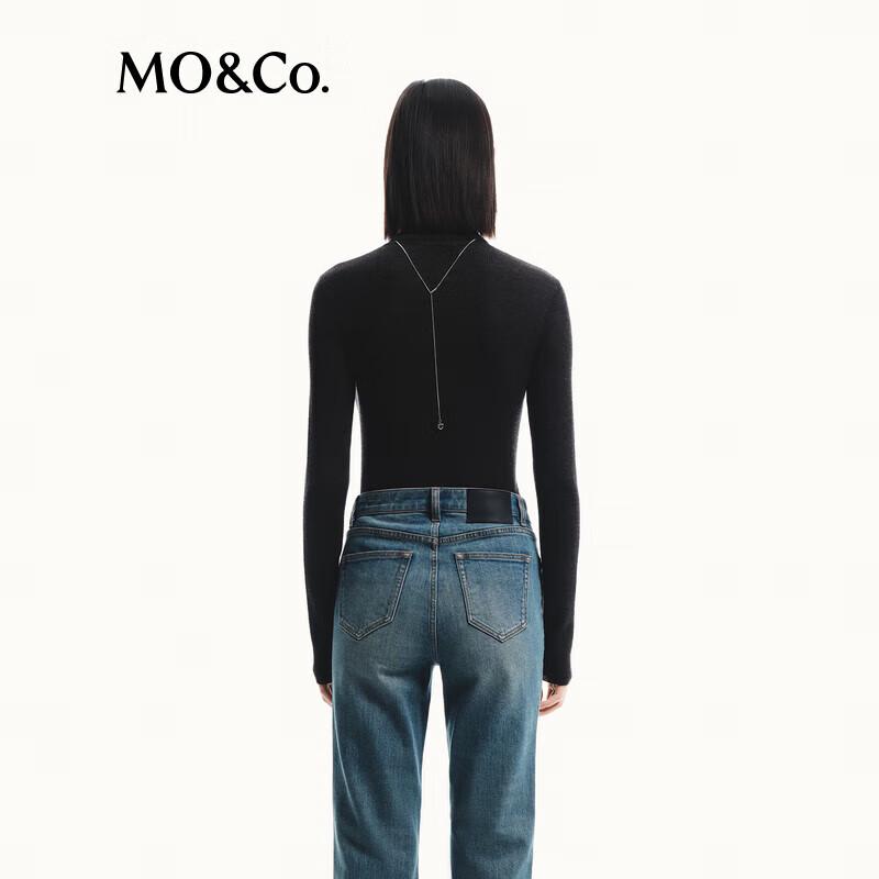 MO&Co. Women's Machine Washable Wool Turtleneck Knit Sweater
