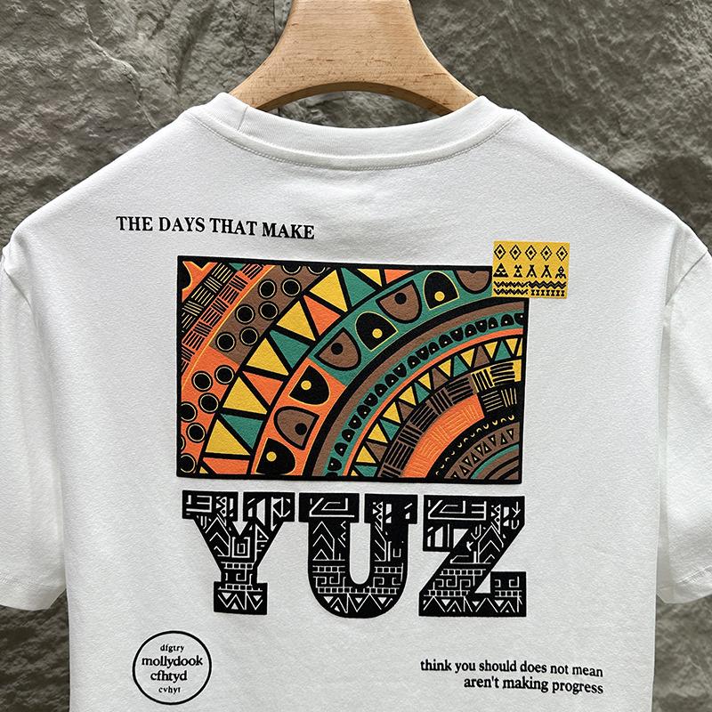 Men's T-shirt Summer Thin American Short-sleeved T-shirt Casual Round-neck Top