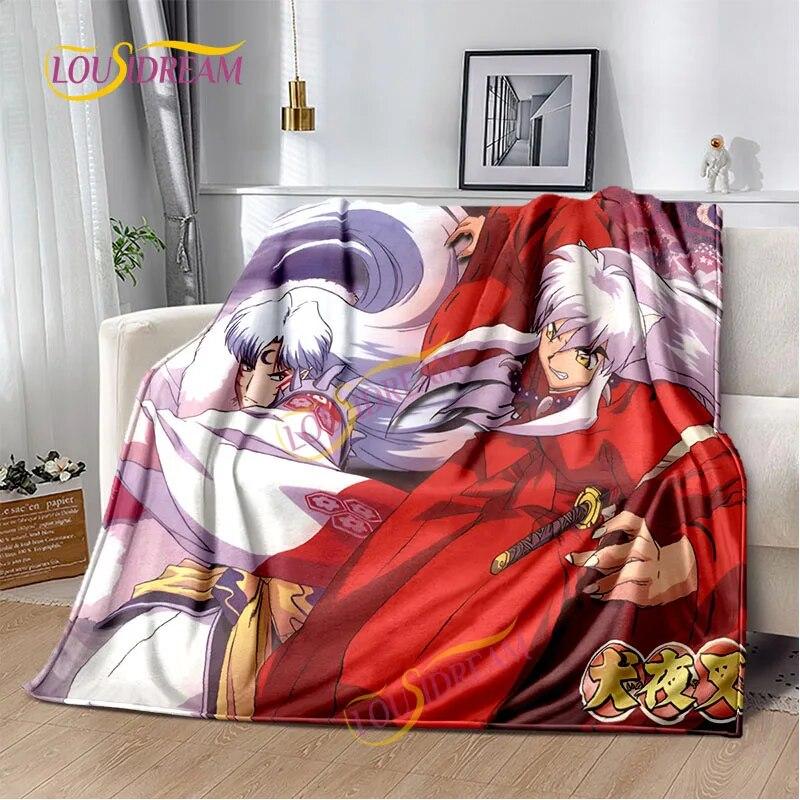 

Одеяло Инуяша, японский мультфильм Sesshoumaru, домашняя простыня, чехол для дивана, гостиная, офис, подарок на день рождения, детское одеяло для обеденного перерыва. 125x150cm 50x60inch