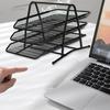 Rack de armazenamento de arquivos multicamadas de metal deslizante prateleira de arquivos resistente organizador de documentos de mesa para casa, escola e escritório
