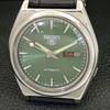 Seiko 5 AUTOMATIC VINTAGE 7009A JAPAN MENS GREEN COLOR DIAL WATCH A701222-5 R206a-a701222