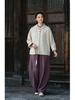 Artistic Retro Women's Long-Sleeved Hooded Linen Pullover Sweatshirt - Loose Casual Washed Cotton Top