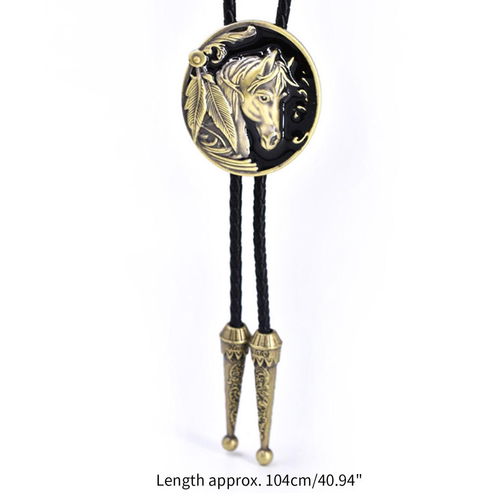 Cowboy Bolo Krawatte im Vintage-Stil für Halloween-Karnevalspartys für Männer und Jugendliche Kostüm