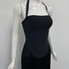 European & American Tassel Halterneck Bodycon Bandage Dress