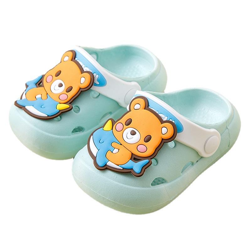 Kids Non Slip Breathable Clogs Summer Cartoon Sandals Boys Girls Comfortable Home Outdoor Beach Shoes