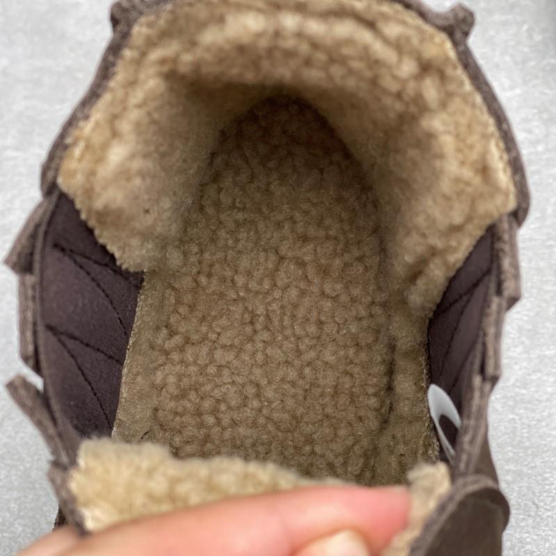 Johnature Echtes Leder Damen Schuhe Retro Weiches Rindsleder Runde Zehenpartie Plüsch Warm Flach Slipper Kurze Stiefel