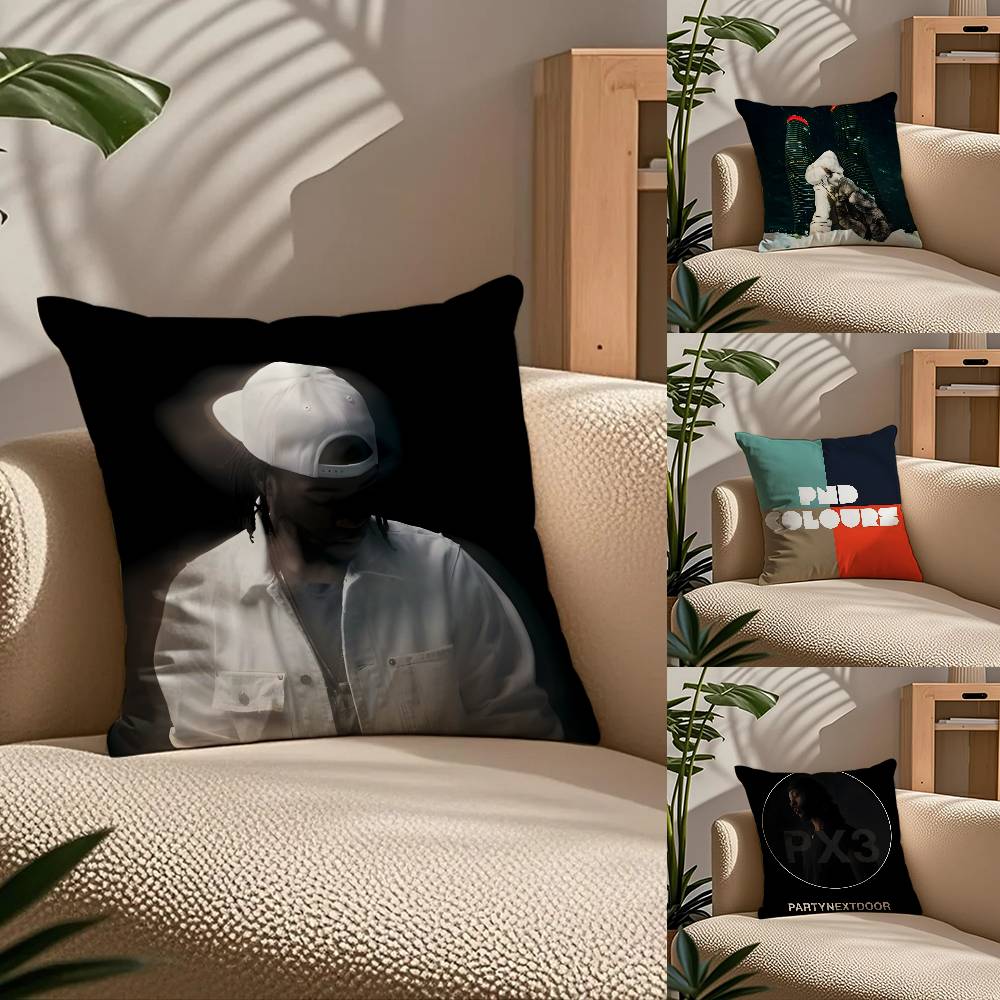P-Partynextdoor Rapper Album Cover Pillow Case Comfort Sofa Bed Silky elegant Invisible zipper Custom Decorative cushion cover