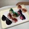 KAMMPT Vintage Cat Eye Sunglasses 2024 New Women Stylish Oversized Candy Color Outdoor Shades Fashion Brand Design Sun Glasses