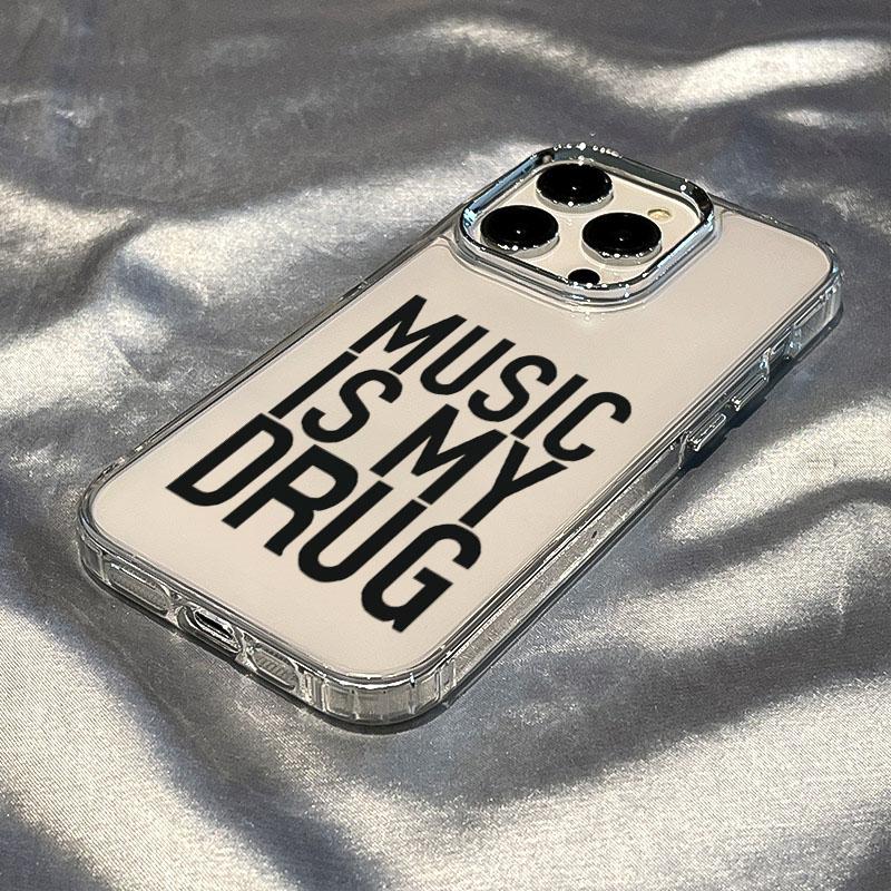 La Musica È La Mia Dipendenza Custodia Trasparente Per Telefono Per IPhone 11 12 13 14 15 16 17 Pro Max Air XS XR 7 8 Plus Cover Funda