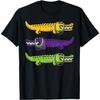 Alligator Krokodile Louisiana Mardi Gras Damen Herren Kinder T-Shirt(1)