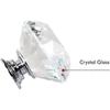 30mm Crystal Door Knobs With Screws. Set Of 6 Cabinet Knobs In Clear Crystal - PR