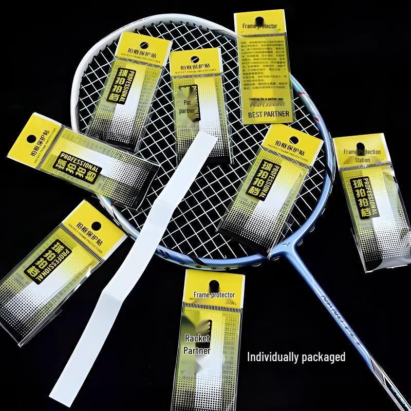 Transparent Badminton Racket Anti-Scratch, Anti-Peeling, Anti-Friction Frame Protector - Super Light, Traceless, Non-Full Coverage Sticker.