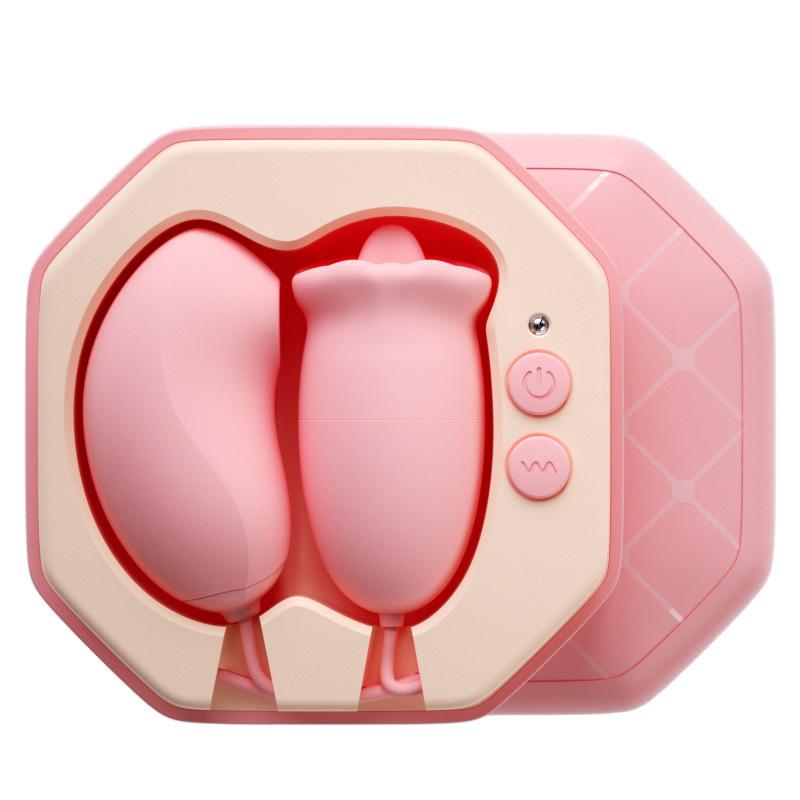 New Product Box Silicone Lick-and-suck Vibrating Egg Portable Adult Pleasure Toy for Both Men and Women