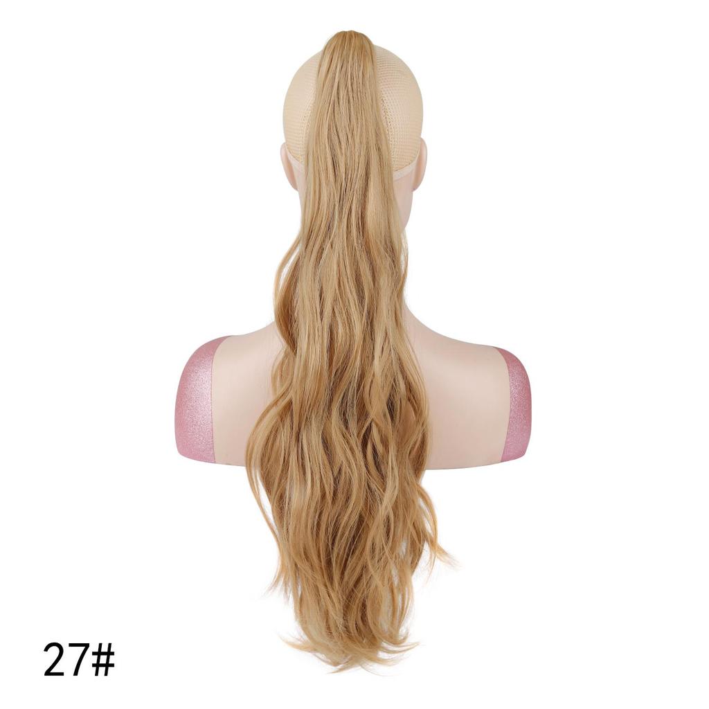 Long Water Wave Ponytail Claw Clip Hair Extensions Synthetic Wavy Ponytail Hairpiece for Women Daily Hairstyle