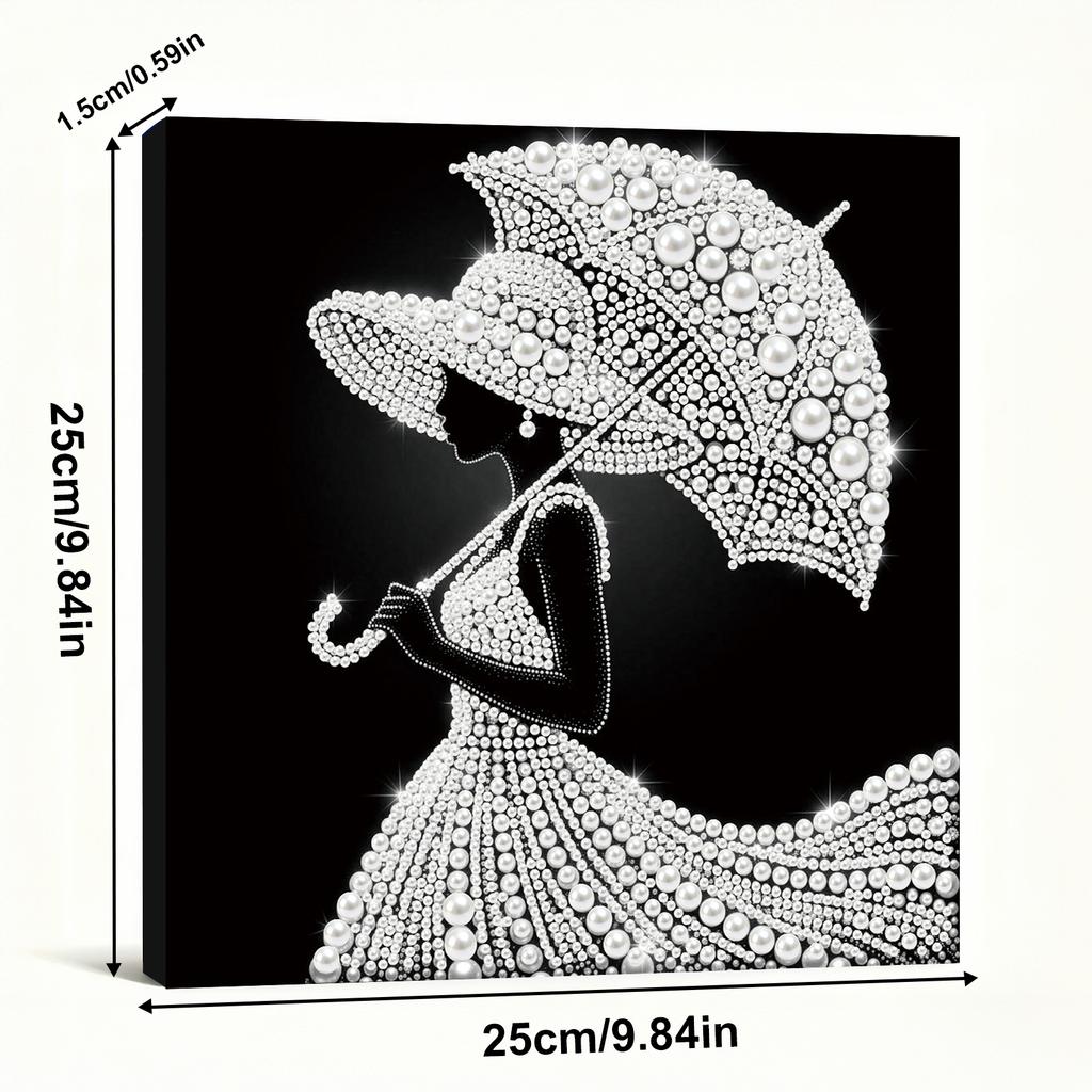 DIY Perlenpunktmalerei-Set für Erwachsene/Anfänger Elegante Wohnkultur Perlen Edelsteinmalereien Bild Kunsthandwerk 25x25cm Mit Rahmen