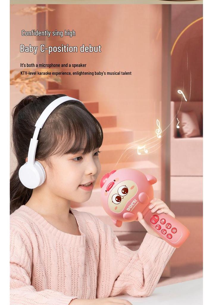 Children's Cartoon Duck Bluetooth Microphone: Singing & Karaoke Toy for Early Education