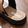 Men's Monogram Design Casual Dual Use Sandals Slippers, Summer Outdoor Non-slip Beach Shoes