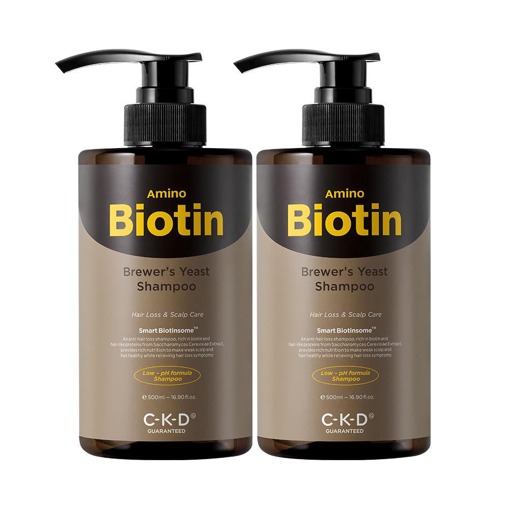 CKD Biotin Hair Loss Relief Caffeine Brewer s Yeast Shampoo 500ml (Pack of 2)