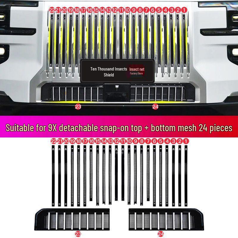 Zeekr 9X 2025-2026 Detachable Front Grille Insect Net Upgrade Accessory