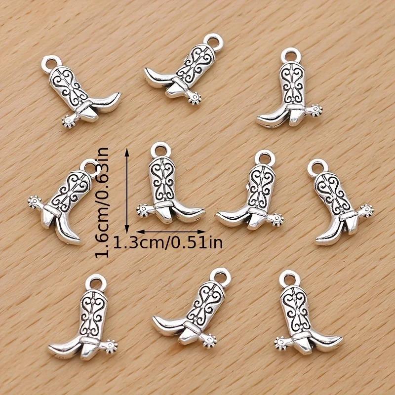 10Pcs Antique Silver Plated Cowboy Hat Charm Pendant For Jewelry Making Bracelet Necklace Accessories Diy Craft