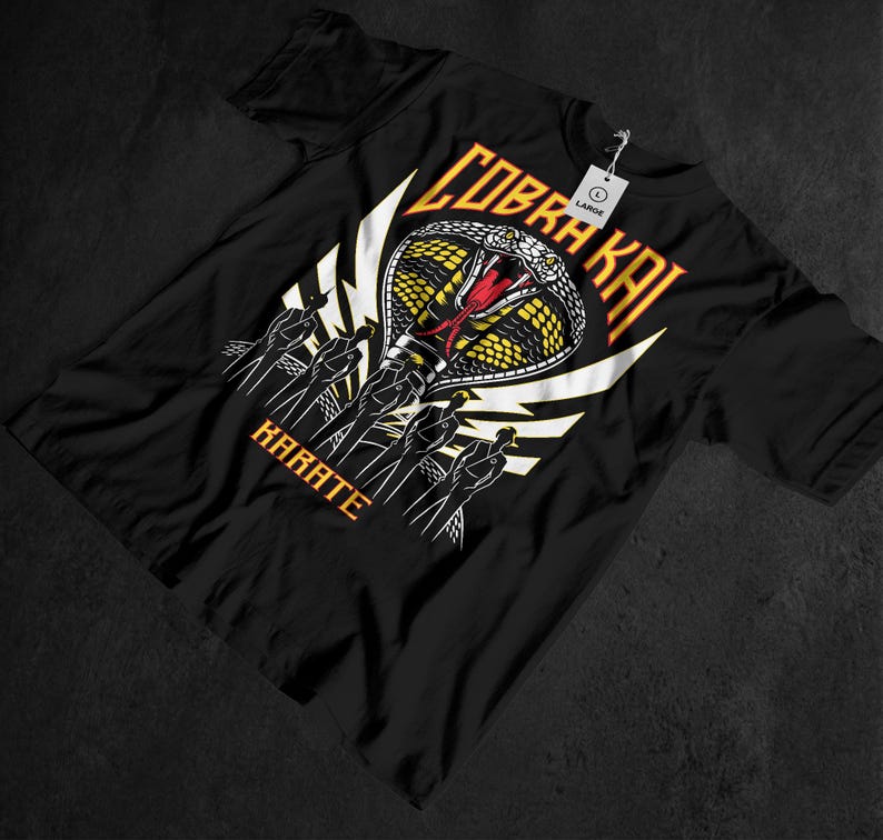 Unisex Cobra Kai Tee, Eagle Fang Dojo, Daniel LaRusso, Retro 80s, Gift For Adult 110