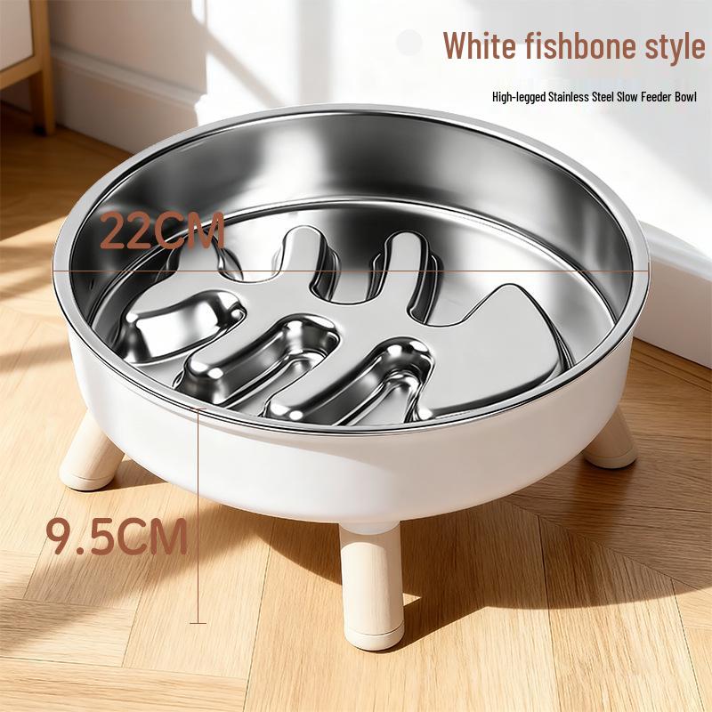 Stainless Steel Non-Slip Slow Feeder Bowl for Pets - Large Capacity for Dogs and Cats