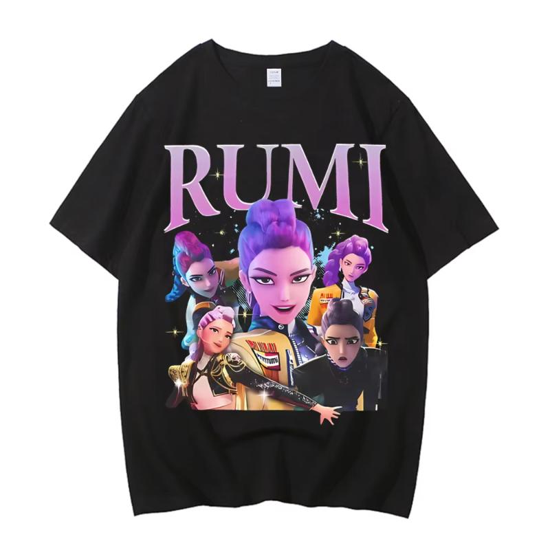 

2025 Summer Hot Cartoon KPop Demon Hunters Tiger T-shirt Harajuku O-neck Casual Shirt High Quality Cotton T Shirt Y2k Streetwear 4XL