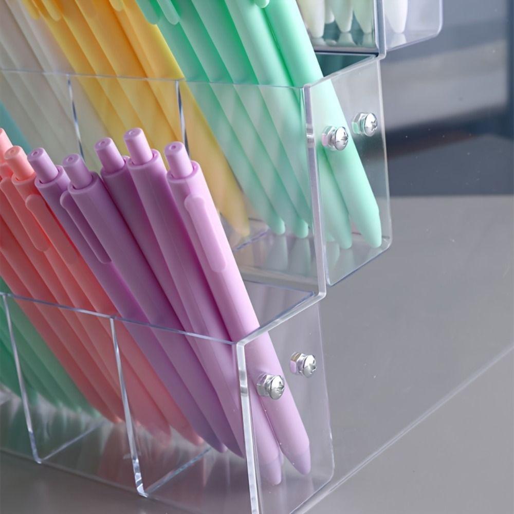 2/3/4/5/6 Layer Mark Pen Holder Transparent Makeup Brush Holder Desktop Ornaments