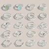 925 Silver Piercing Ring, Gemstone Clip-on, Silver Earrings, Ear Cuff