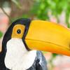 Estatueta de Tucano Decoração Abraçador de Árvore Enfeites Pendurados de Resina Estátua de Jardim Animal de Simulação Criativa Decoração de Parede de Quintal