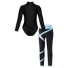 Mädchen-Gymnastik-Outfits, Kinder-Tanz-Ballett-Trikot und Stretch-Leggings-Set, athletischer Biketard