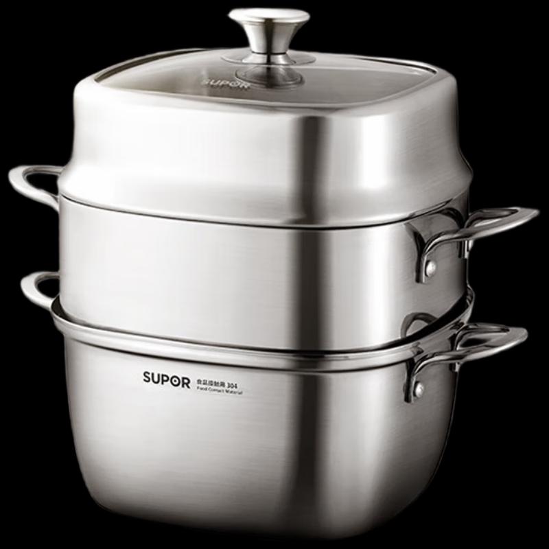 

SUPOR 24cm 304 Stainless Steel 2-Layer Steamer
